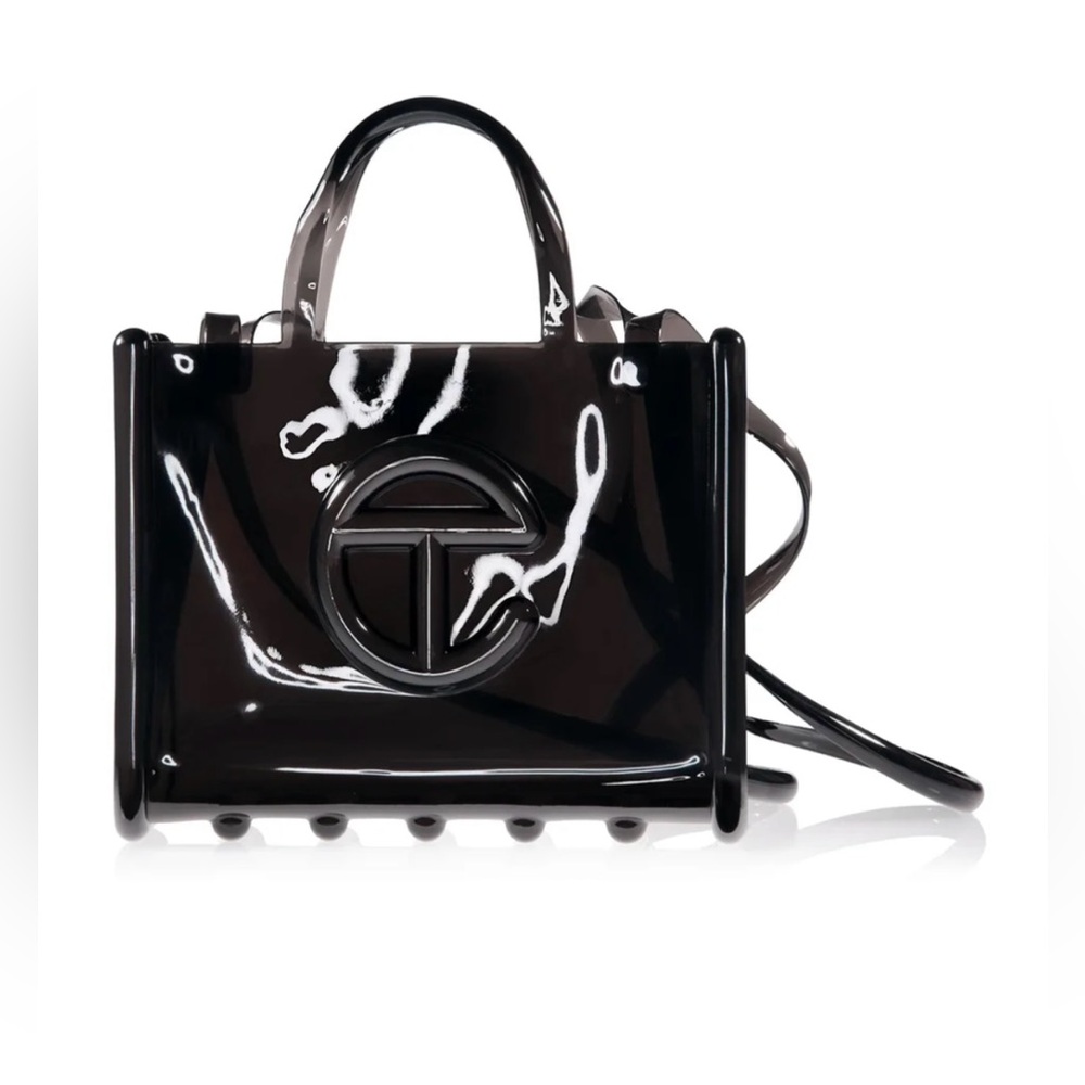 Melissa X Jelly Telfar Shopper Medium CLEAR Black